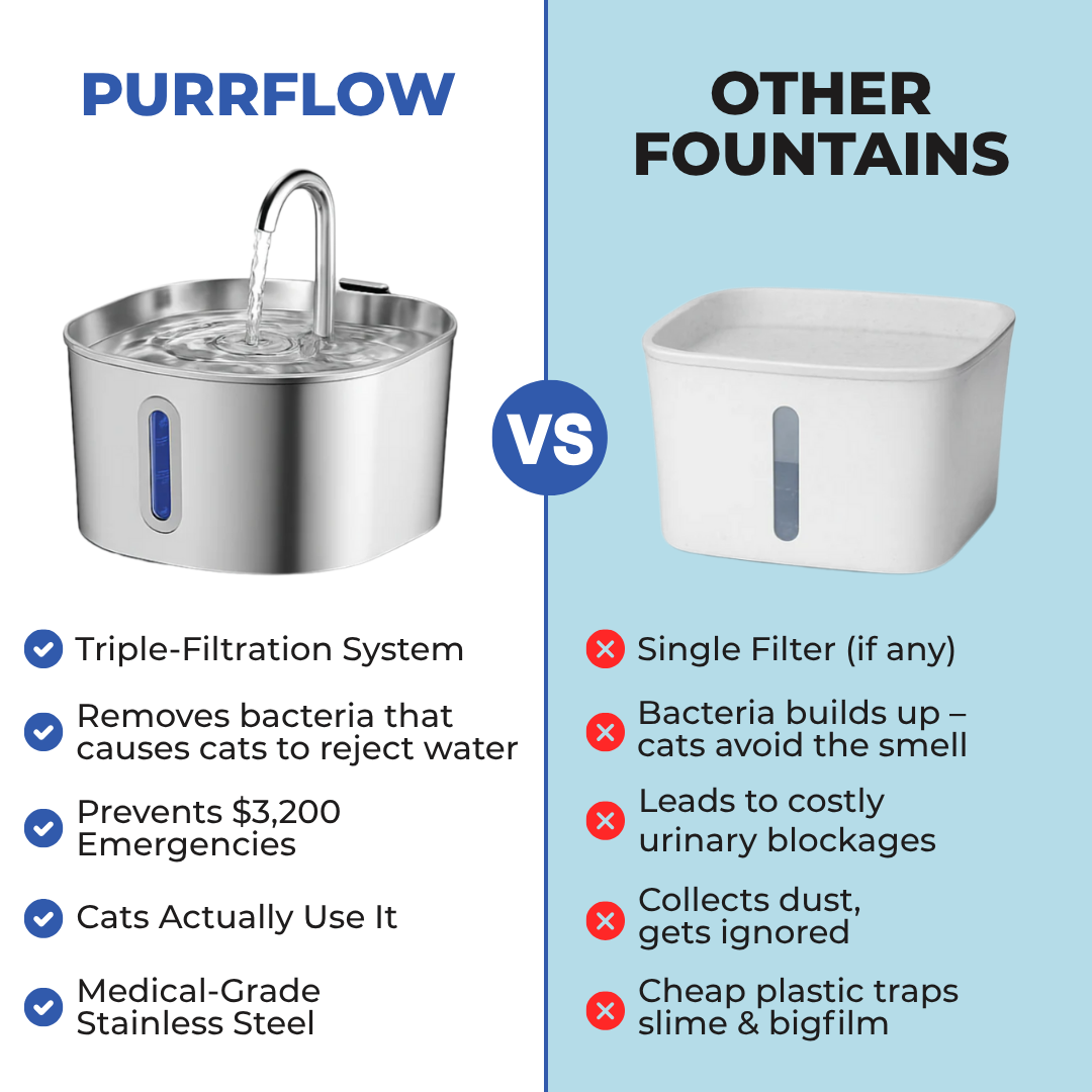 Protect your cat from dehydration and urinary emergencies with PurrFlow