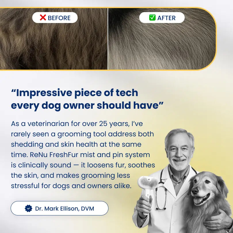 FreshFur Shower Brush + Bathing Solution