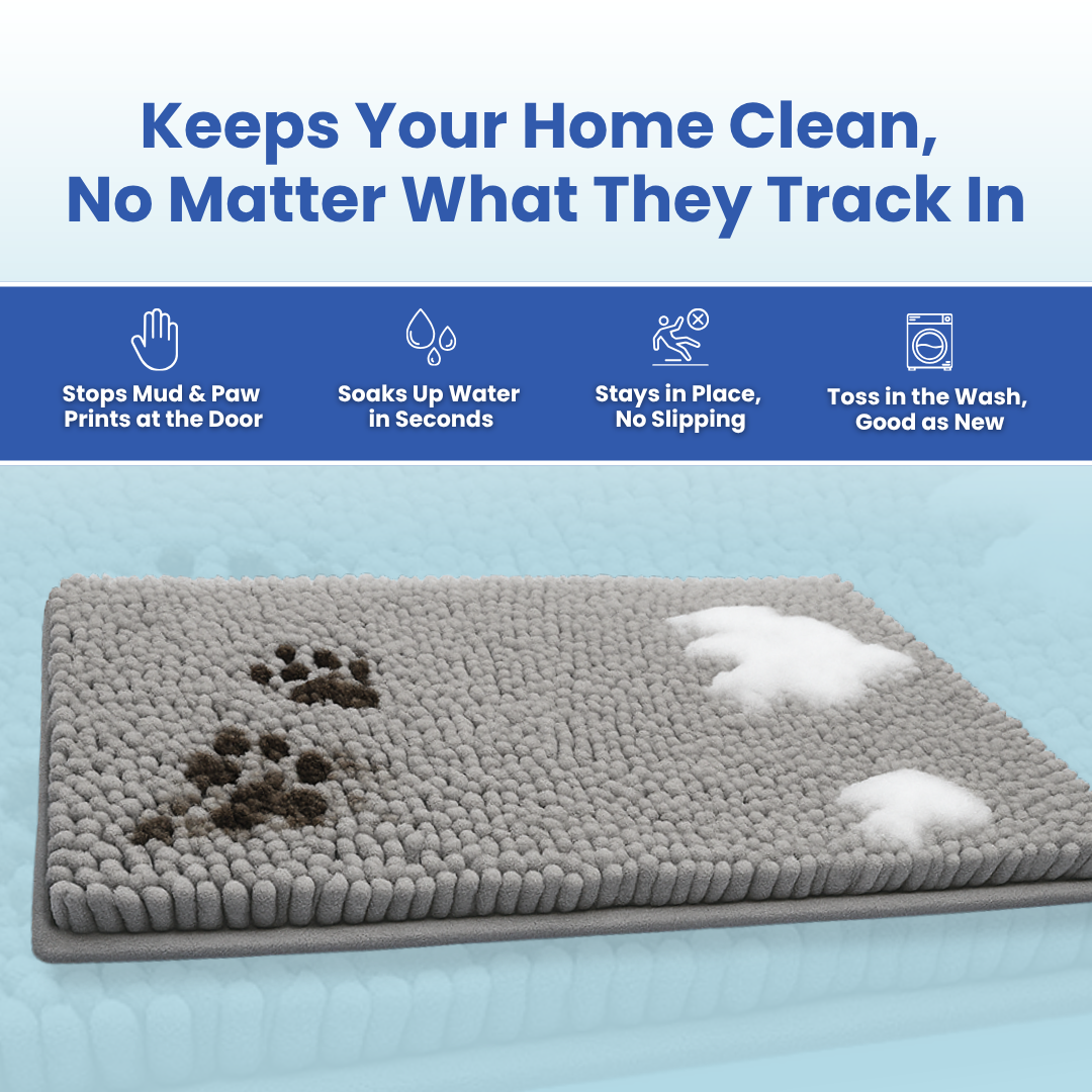 PawDry™ Mud-Stopping Washable Dog Mat