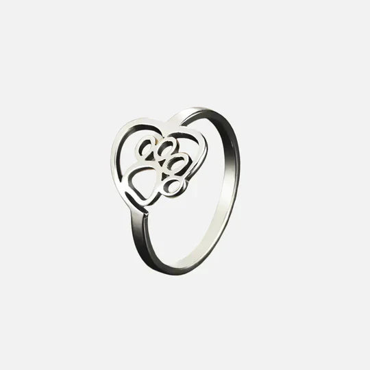 Fraser - Pfote & Heart Ring Gold and Silver for Animal Lovers-Beckky