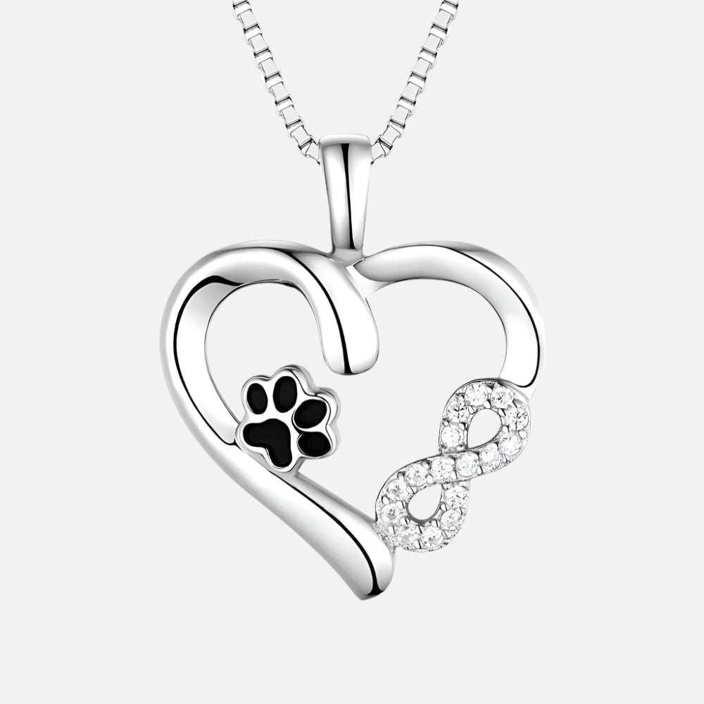 Althea - Necklace with paw, heart & infinity symbol