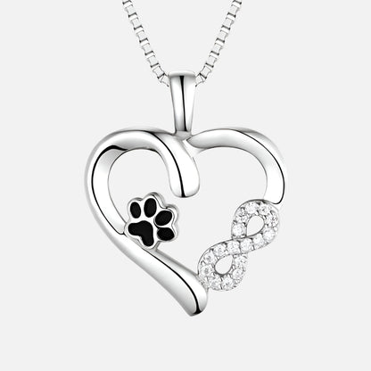Althea - Necklace with paw, heart & infinity symbol